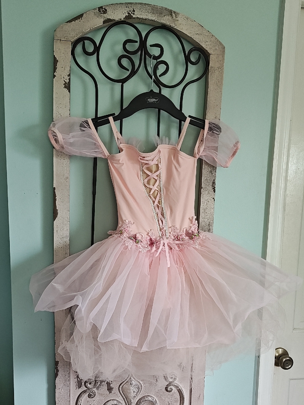 Pink Ballet Tutu Costume with Floral Accents - Unbranded